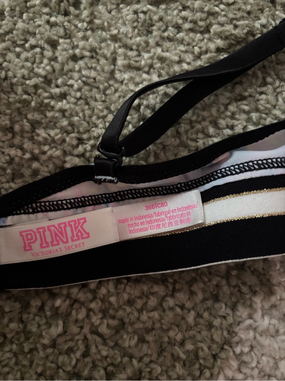 Victoria's Secret PINK Wear Everywhere Push Up Bra 36B Tie Dye Multicolor VS - Picture 9 of 12